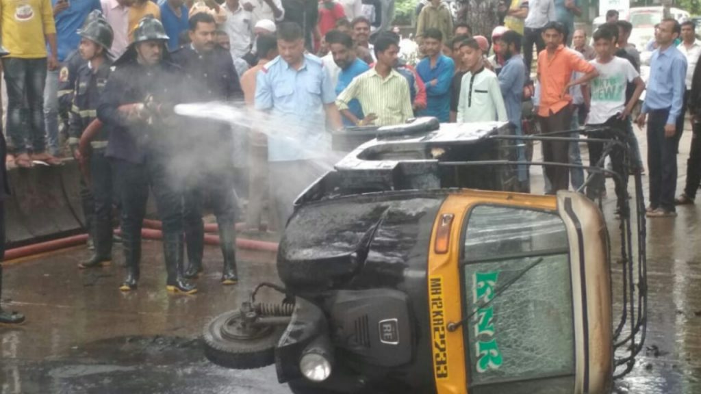 burning rikshaw