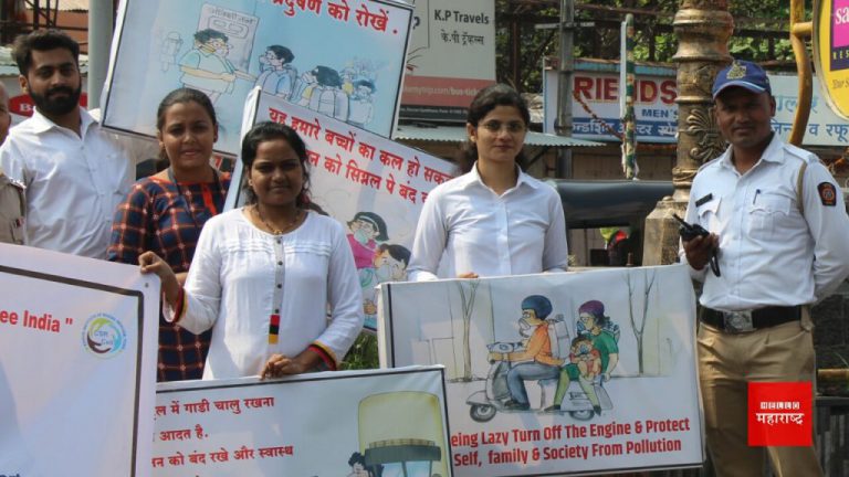 “प्रदूषण मुक्त भारत साठी कर्वे समाज कार्य महाविद्यालयाचा पुढाकार : पुणे व पिंपरी –चिंचवड शहरातील सिग्नल्सवर ठिकठिकाणी जनजागृती﻿
