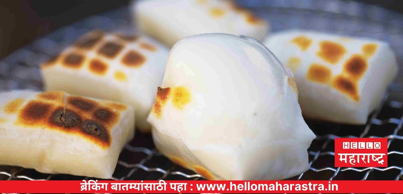 Japanese dessert made from roasted rice; There is a connection with India