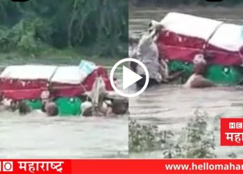 villagers taken dead body from the flood river