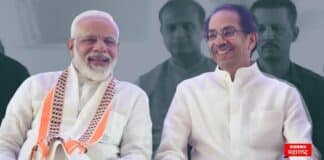 Uddhav Thackeray with Narendra Modi