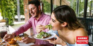 mens eating diner