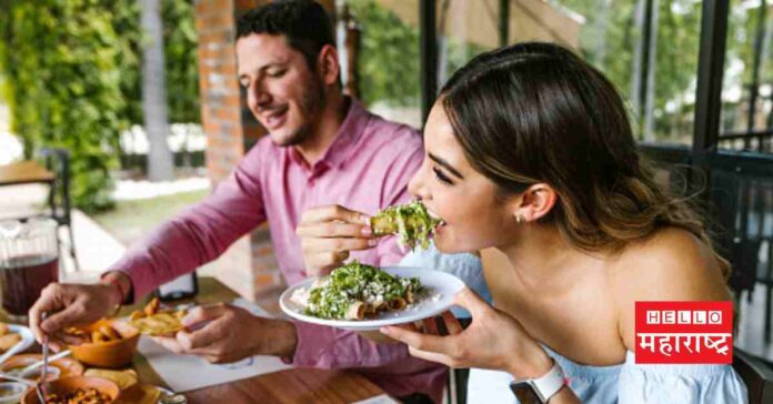 mens eating diner