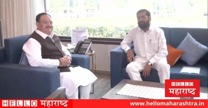 Eknath Shinde met JP Nadda