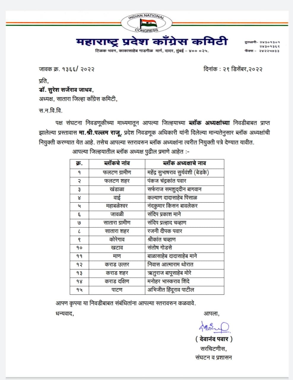 Congress Satara District 