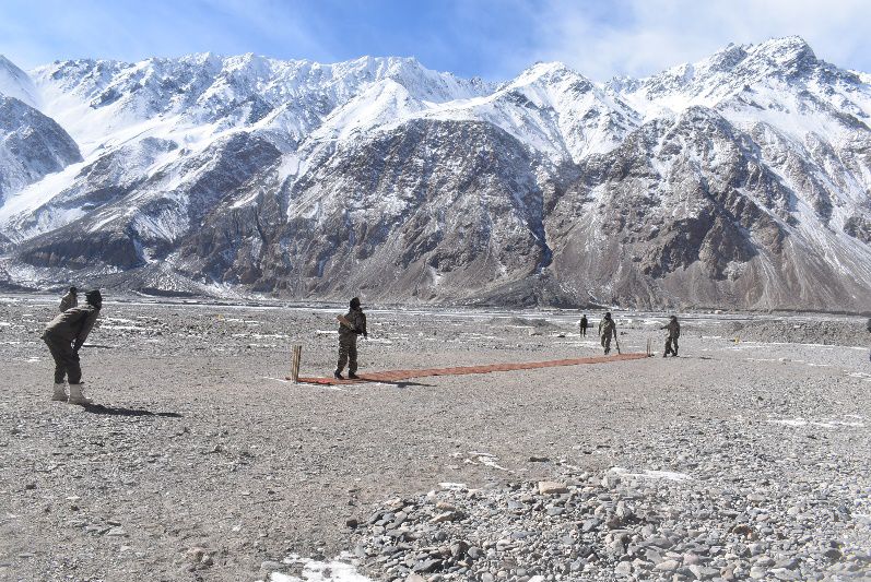 Indian soldiers cricket Galwan Valley