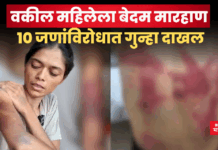 बीड हादरलं!! वकील महिलेला बेदम मारहाण; 10 जणांविरोधात गुन्हा दाखल beed