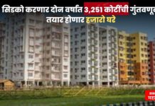 मोठी बातमी ! सिडको करणार दोन वर्षांत 3,251 कोटींची गुंतवणूक, तयार होणार हजारो घरे