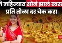 Gold Price Today : मे महिन्यात सोनं झालं स्वस्त; प्रति तोळा दर चेक करा Gold Price Today 2 may