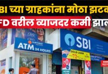 SBI FD Interest Rates : SBI च्या ग्राहकांना मोठा झटका; FD वरील व्याजदर कमी झालं SBI FD Interest Rates
