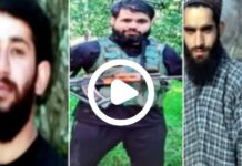 त्रालमध्ये ड्रोनने टिपलं थरारक दृश्य ! भारतीय जवानांकडून 3 दहशतवाद्यांचा खात्मा, पहा VIDEO