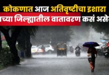 Maharashtra Rain Updates : कोकणात आज अतिवृष्टीचा इशारा; तुमच्या जिल्ह्यातील वातावरण कसं असेल? Maharashtra Rain Updates 13 june