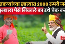 PM Kisan Yojana 20th Installment : शेतकऱ्यांच्या खात्यात 2000 रुपये जमा; तुम्हाला पैसे मिळाले का इथे चेक करा PM Kisan Yojana 20th Installment