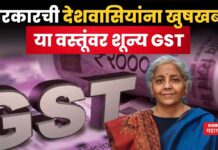 Zero GST : मोदी सरकारची देशवासियांना खुषखबर! या वस्तूंवर शून्य GST Zero GST